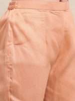 Pastel Orange Cotton White Floral Embroidered Shalwar Suit - Zedanya - Image 12