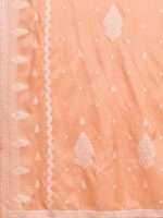 Pastel Orange Cotton White Floral Embroidered Shalwar Suit - Zedanya - Image 11