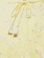 Light Yellow Floral Sequin Embroidered Straight Cut Kurta - Zedanya - Image 9