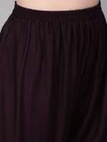 Deep Wine Floral Hand Embroidered Indian Shalwar Suit - Zedanya - Image 10