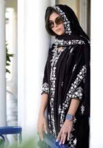 Black Heavy Embroidery Work Readymade Gharara Suit - Zedanya - Image 3