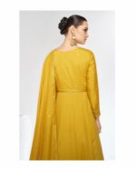 Yellow Floral Pattern Anarkali Suit by Zedanya PRE BOOK - Image 3