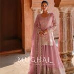 Light Pink Gota Patti Embroidery Indian Designer Sharara Suit by Zedanya