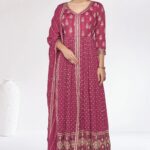 Rani Pink Sequence Embroidery Indian Designer Palazzo Suit by Zedanya
