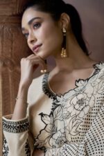 Ivory black thread embroidered designer suit - Zedanya Sri Lanka - Image 2
