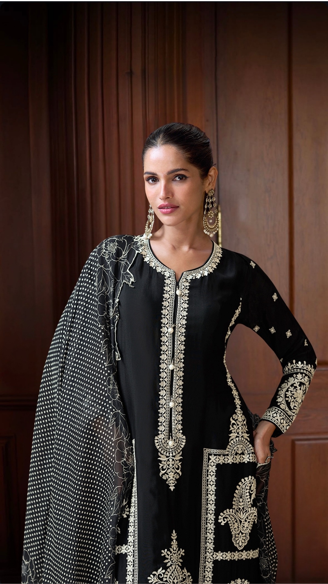 untitled-design-24 Black silk white embroidered designer suit - Zedanya Sri Lanka - Image 1
